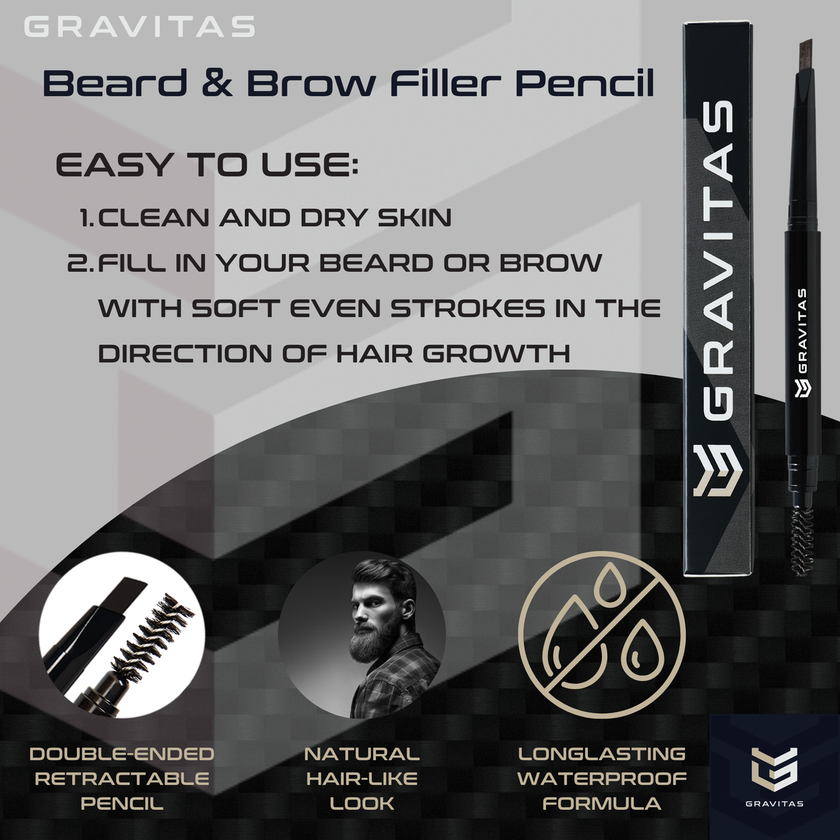 Beard Filler and Eyebrow Filler Pen