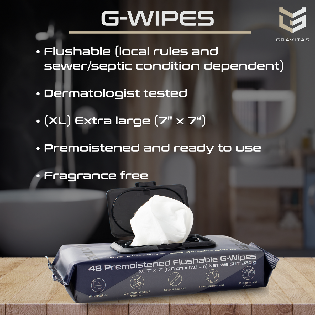 G-Wipes: Flushable Wipes for Men